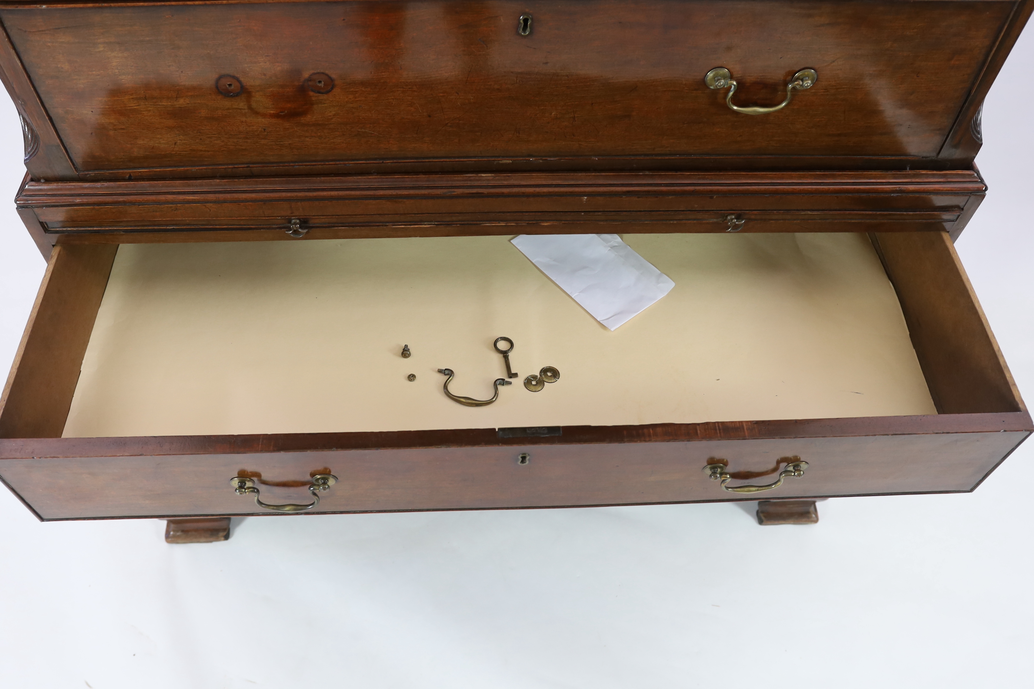 A George III mahogany chest on chest